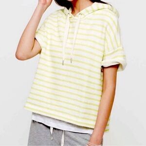 Lou & Grey short sleeve striped pullover sweater
